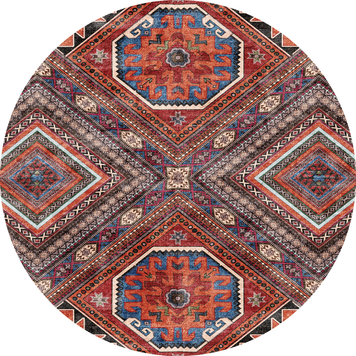 Caria Ornamentaler Medaillon-Teppich mit Stammesmotiven