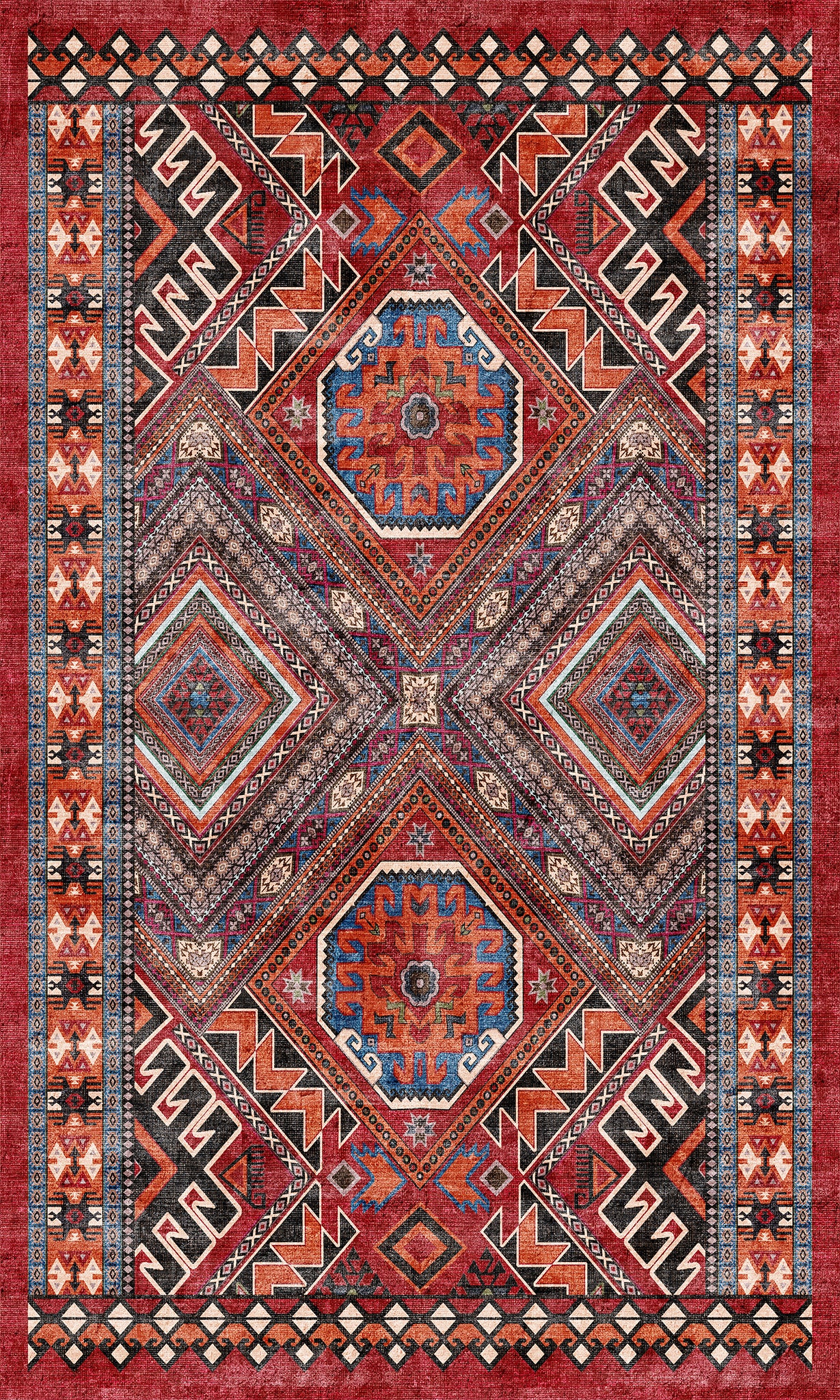 Caria Ornamental Tribal Medallion Rug