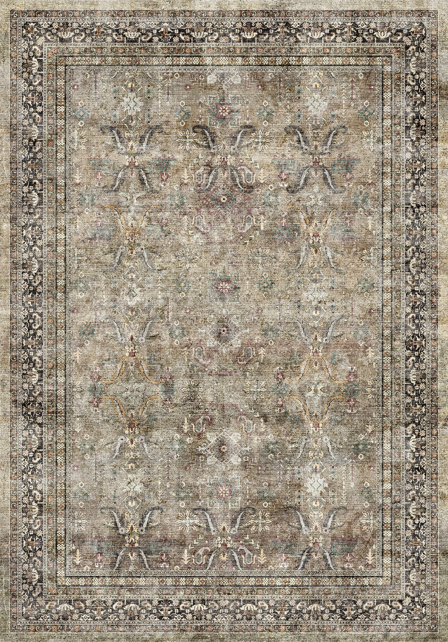 Sabra Distressed Ornamental Rug