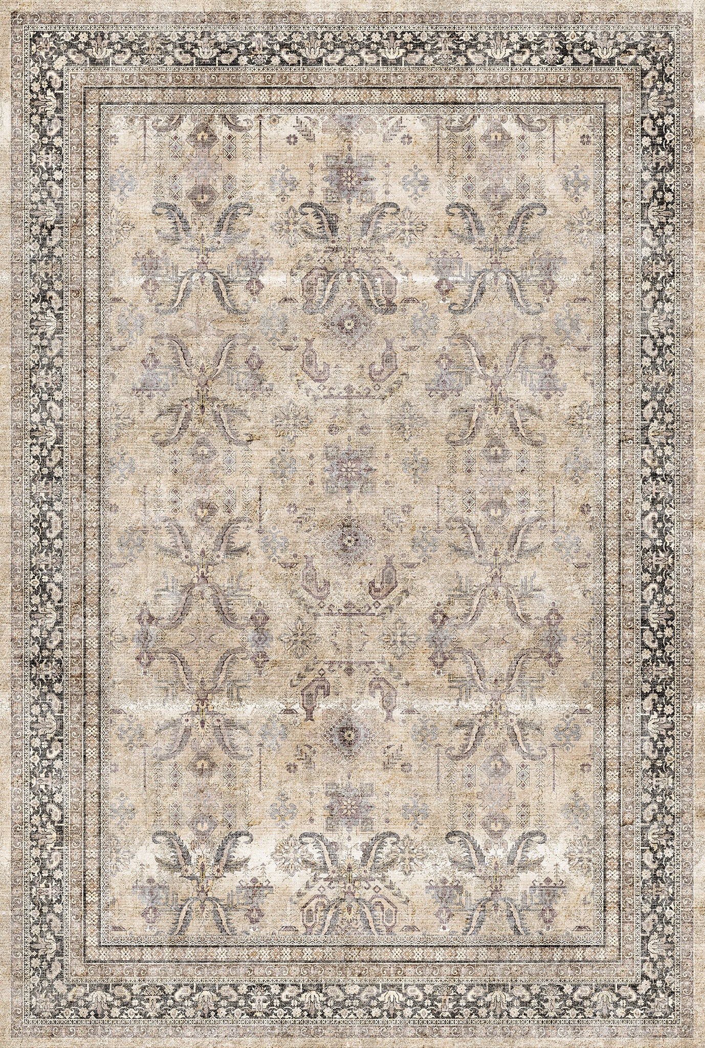 Sabra Distressed Ornamental Rug