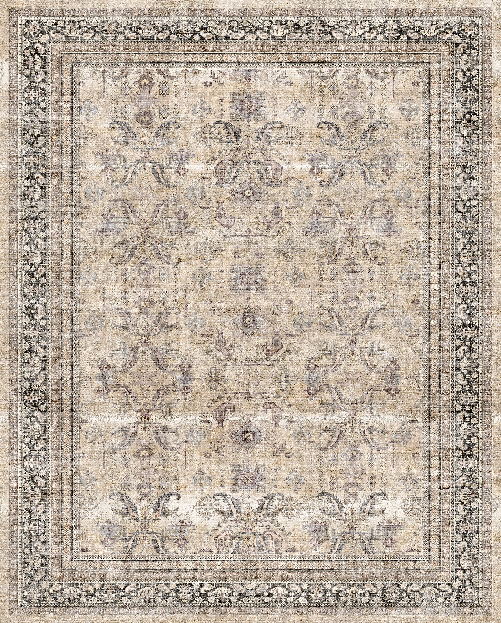 Sabra Distressed Ornamental Rug