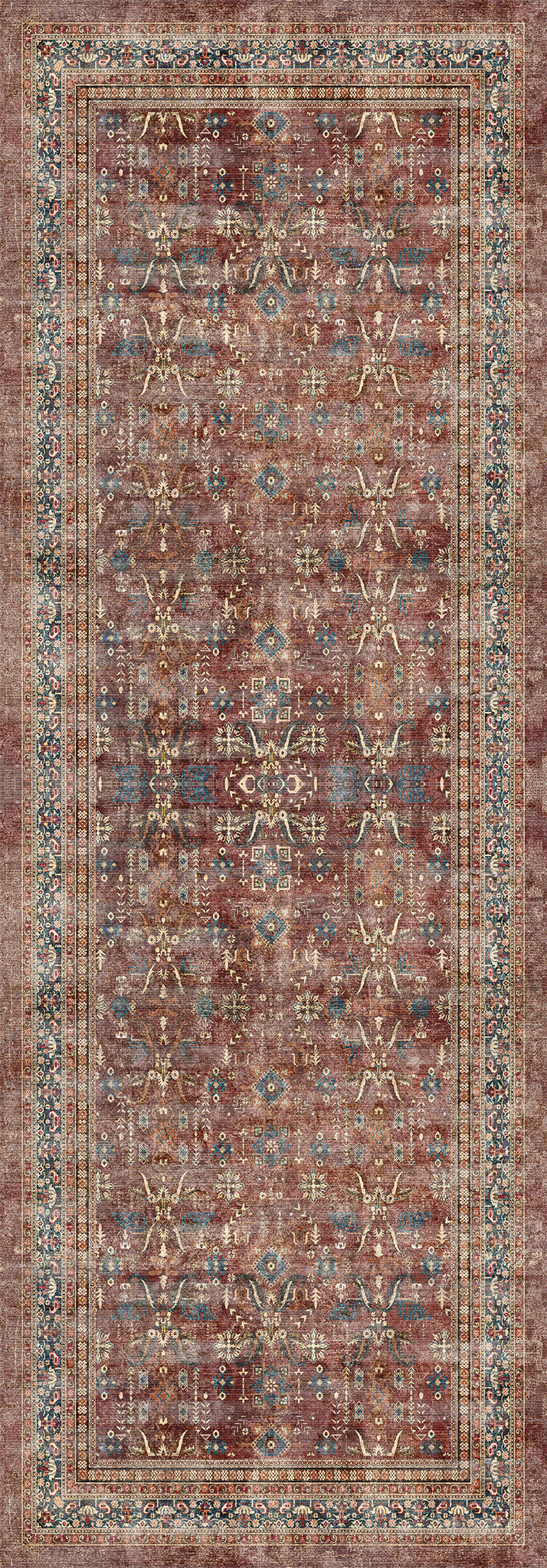 Sabra Distressed Ornamental Rug