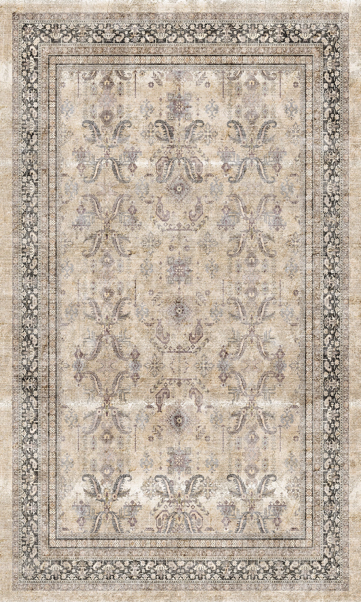 Sabra Distressed Ornamental Rug