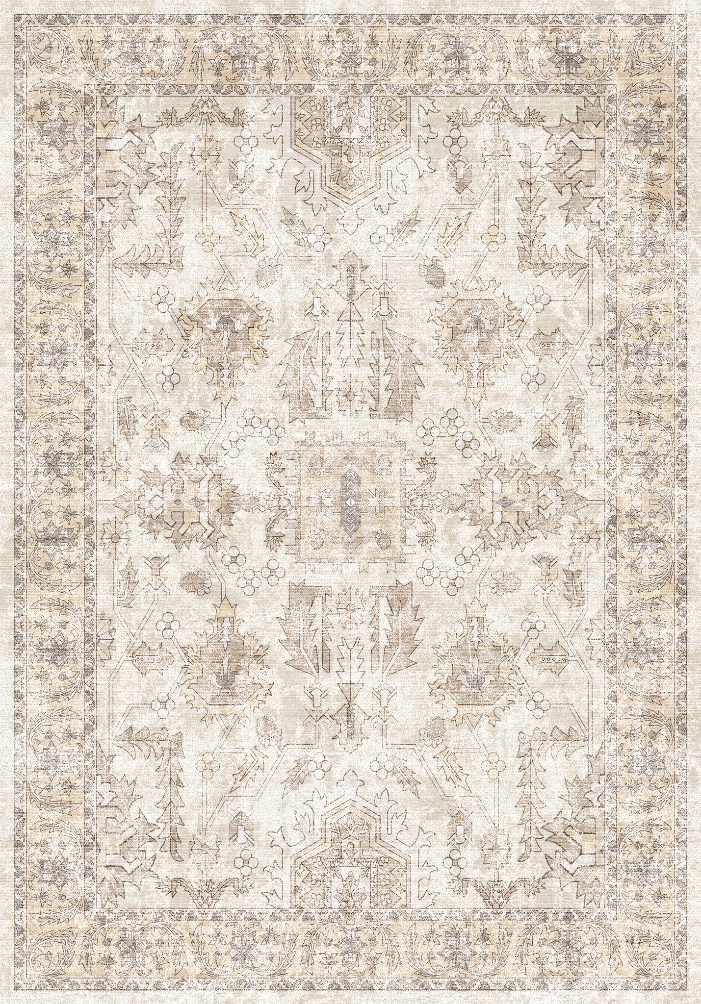 Zoe Distressed Ornamental Rug