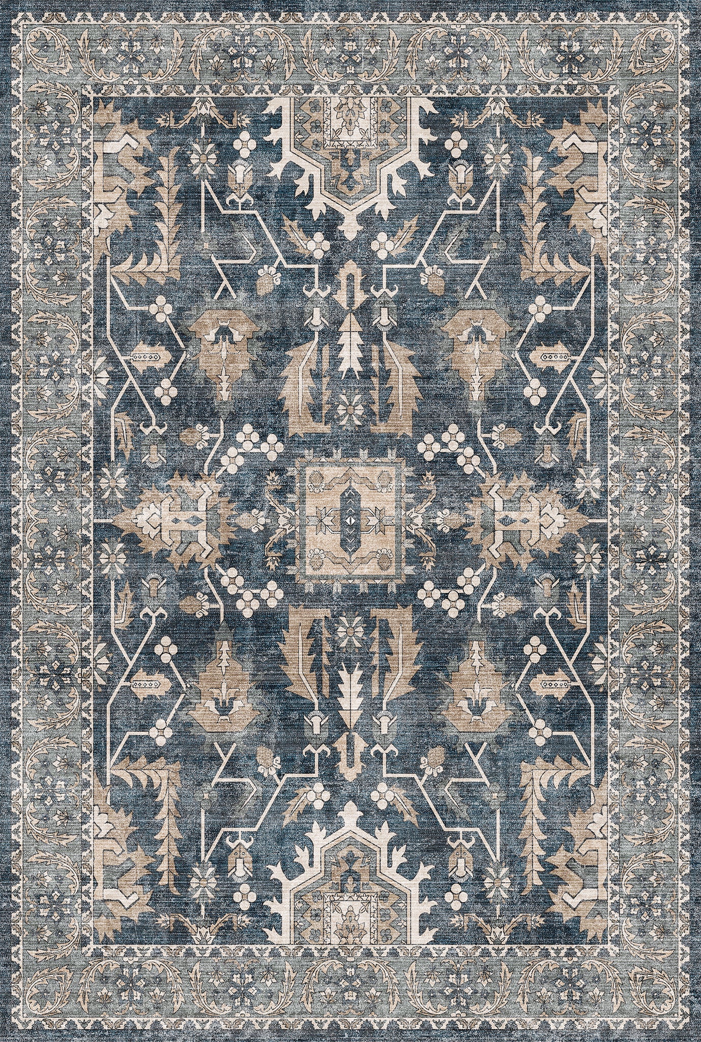 Zoe Distressed Ornamental Rug