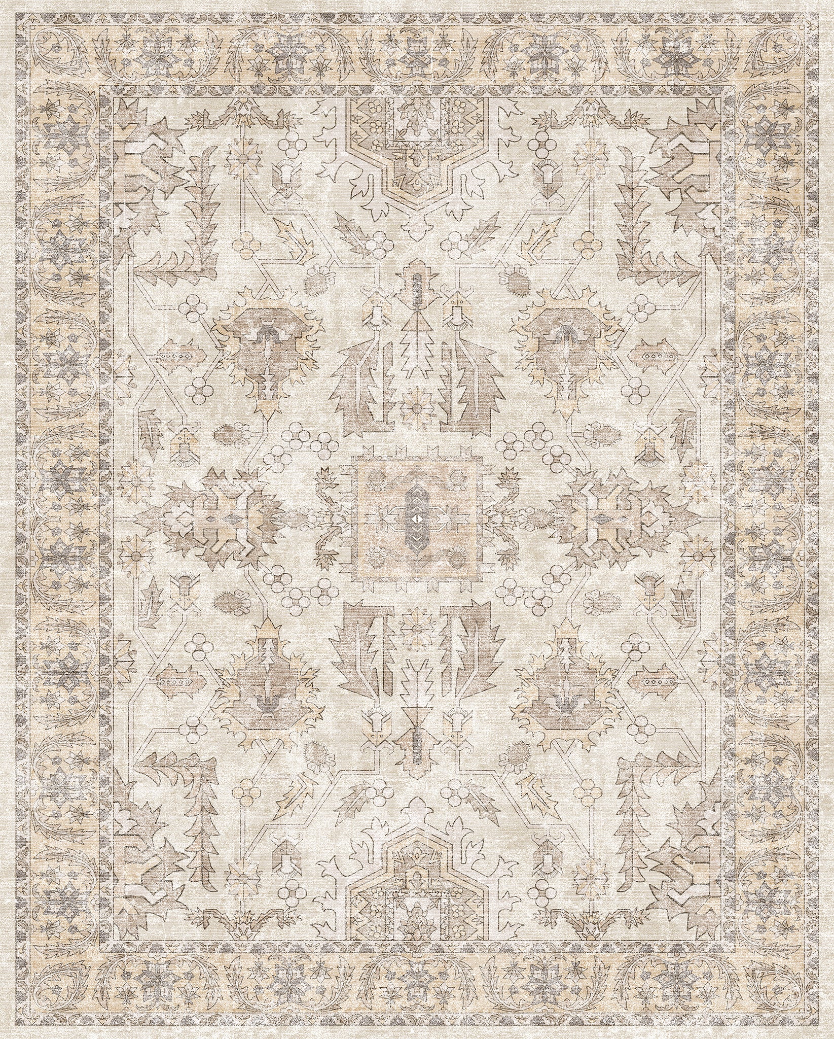 Zoe Distressed Ornamental Rug