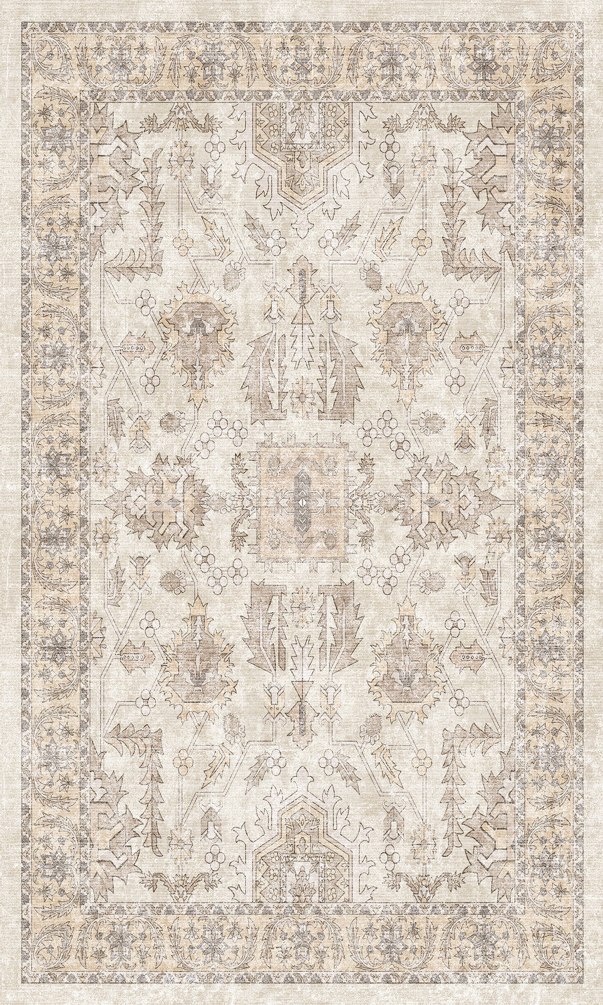 Zoe Distressed Ornamental Rug