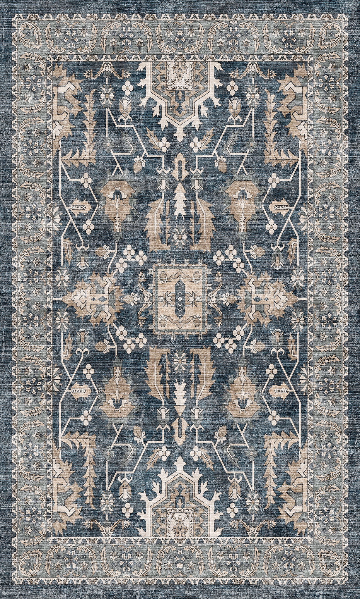 Zoe Distressed Ornamental Rug