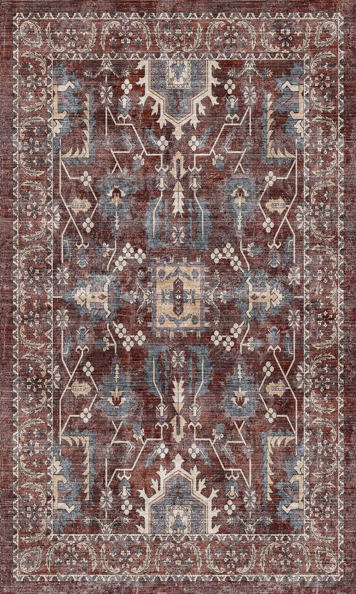 Zoe Distressed Ornamental Rug