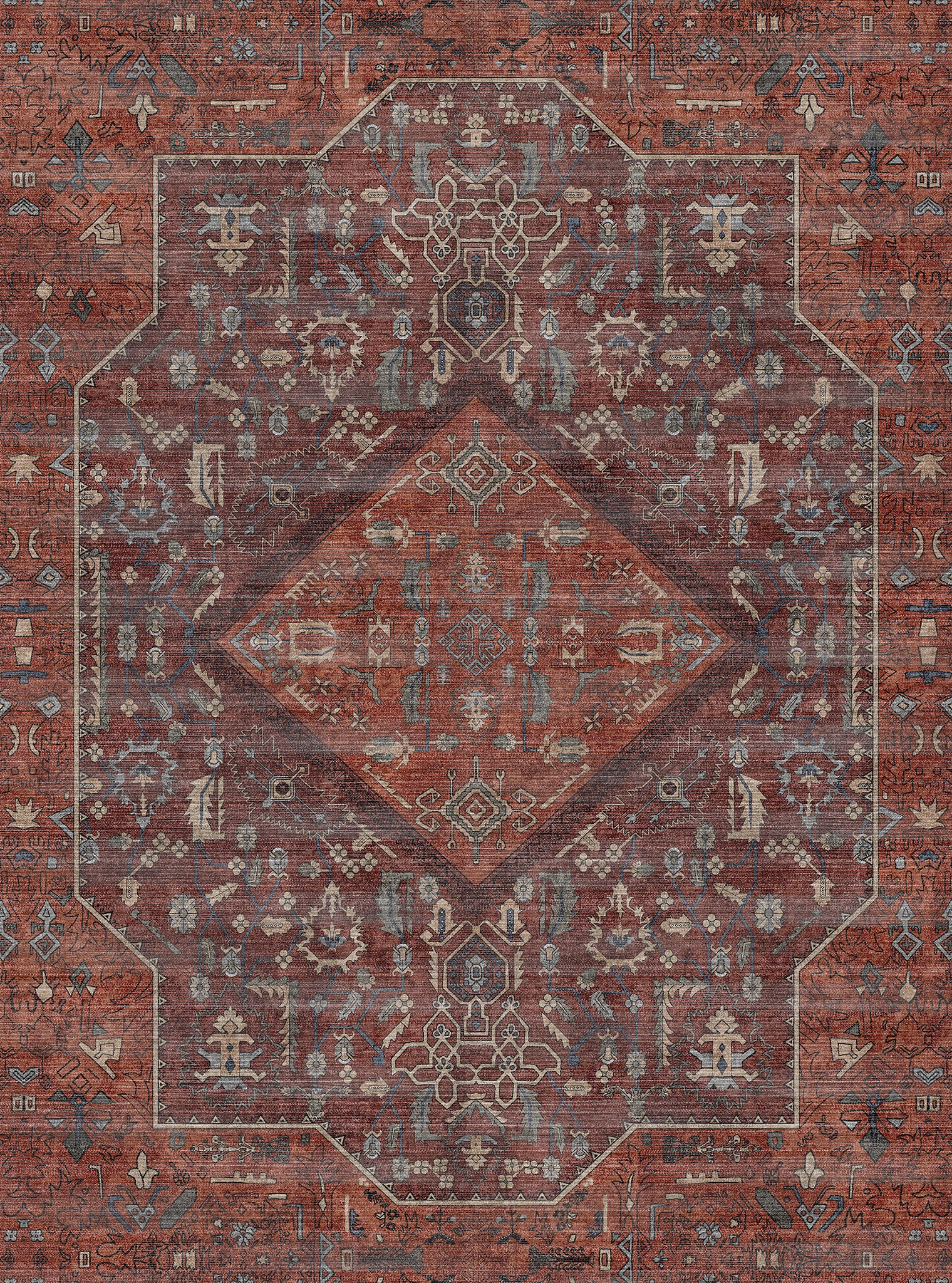 Elliot Geometric Medallion Rug