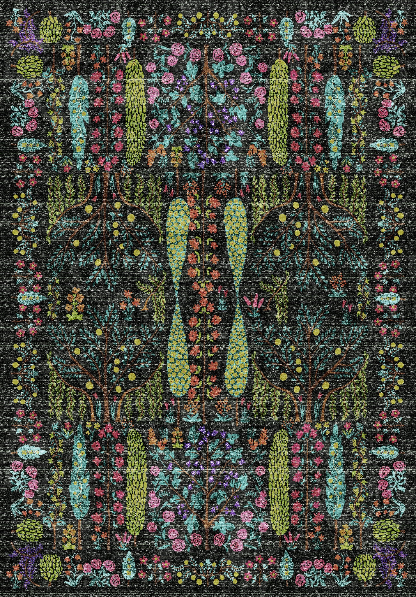 Annabelle Botanisk blommig matta
