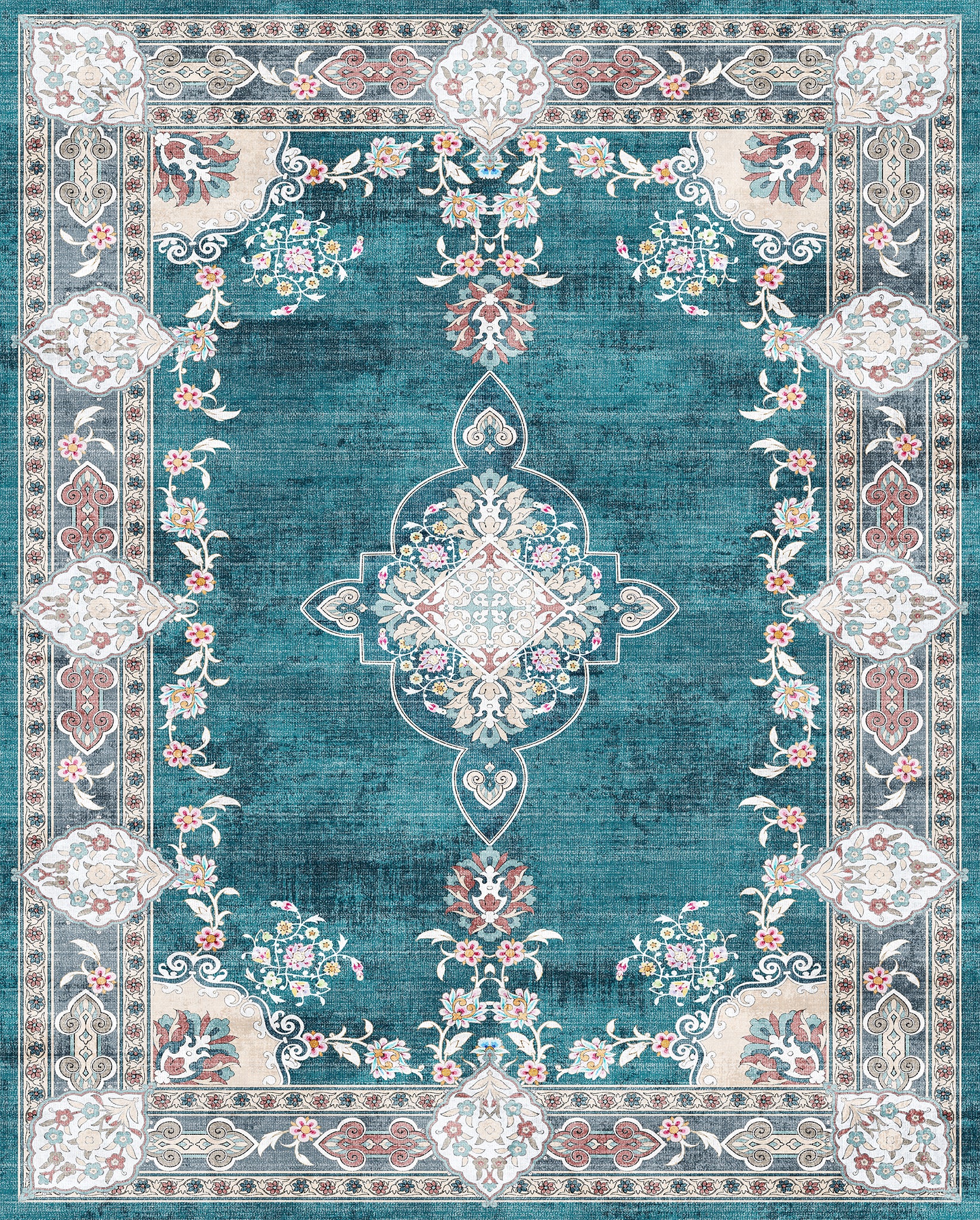 Maris Floral Medallion Design Rug