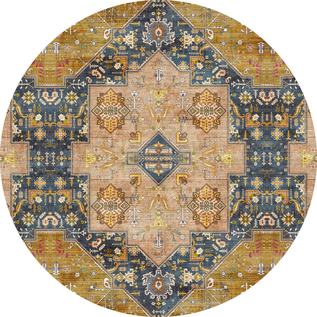 Dusk Vintage-Medaillon-Teppich