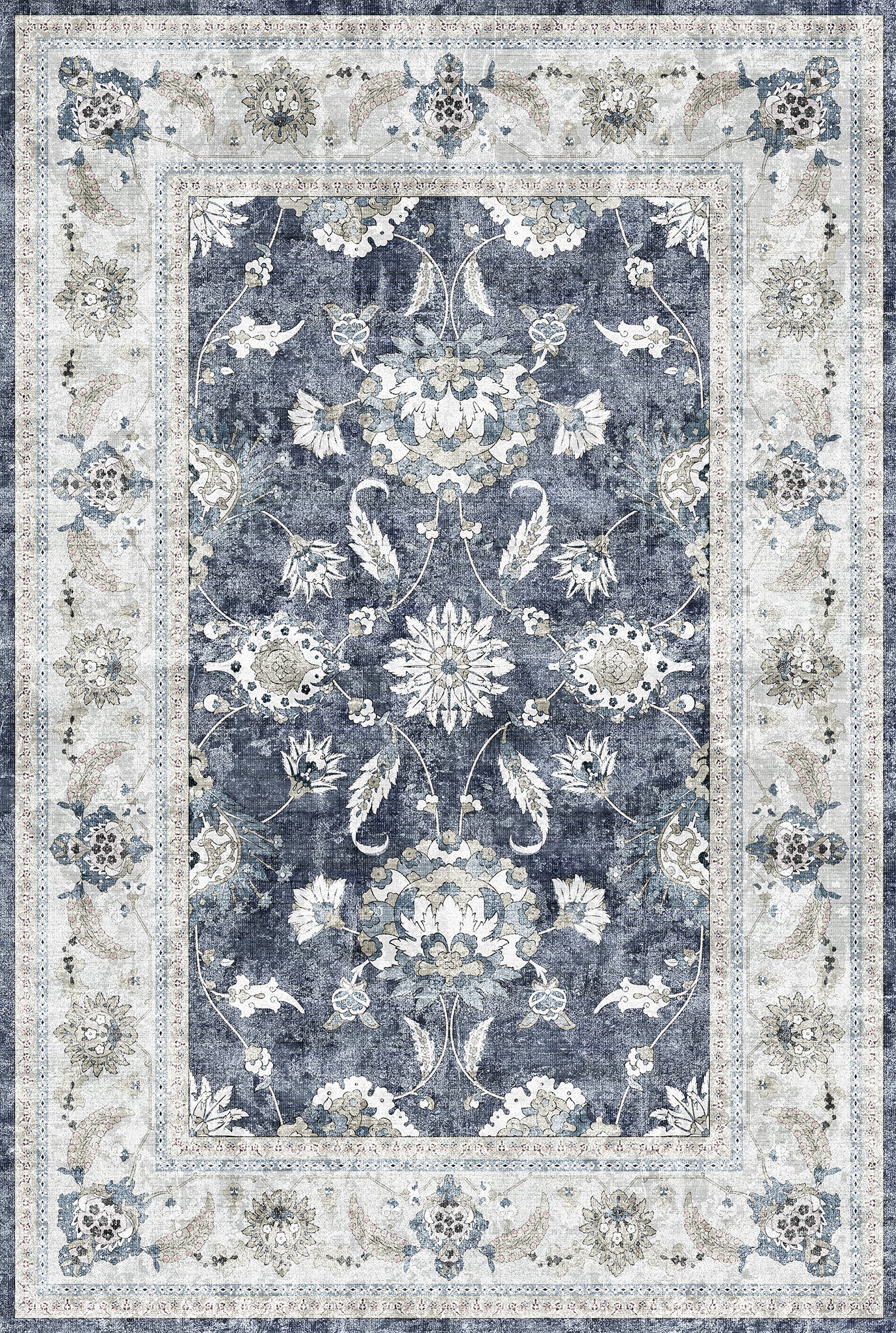 Cleo Traditional Floral Design Rug