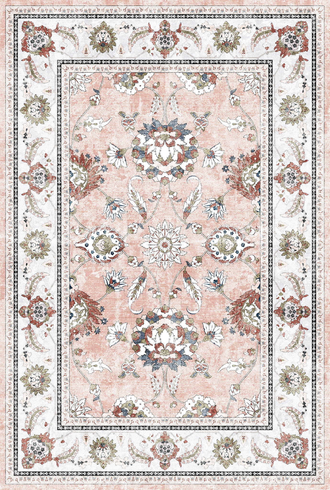 Cleo Traditional Floral Design Rug