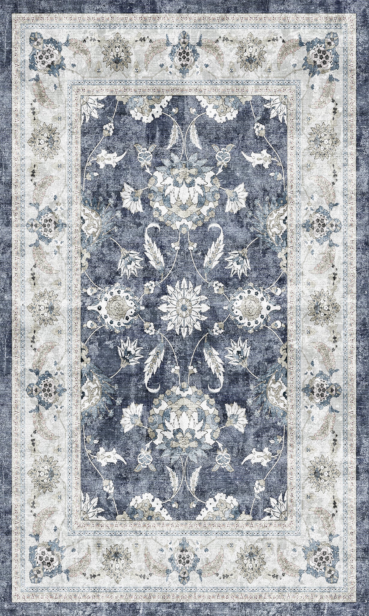 Cleo Traditional Floral Design Rug