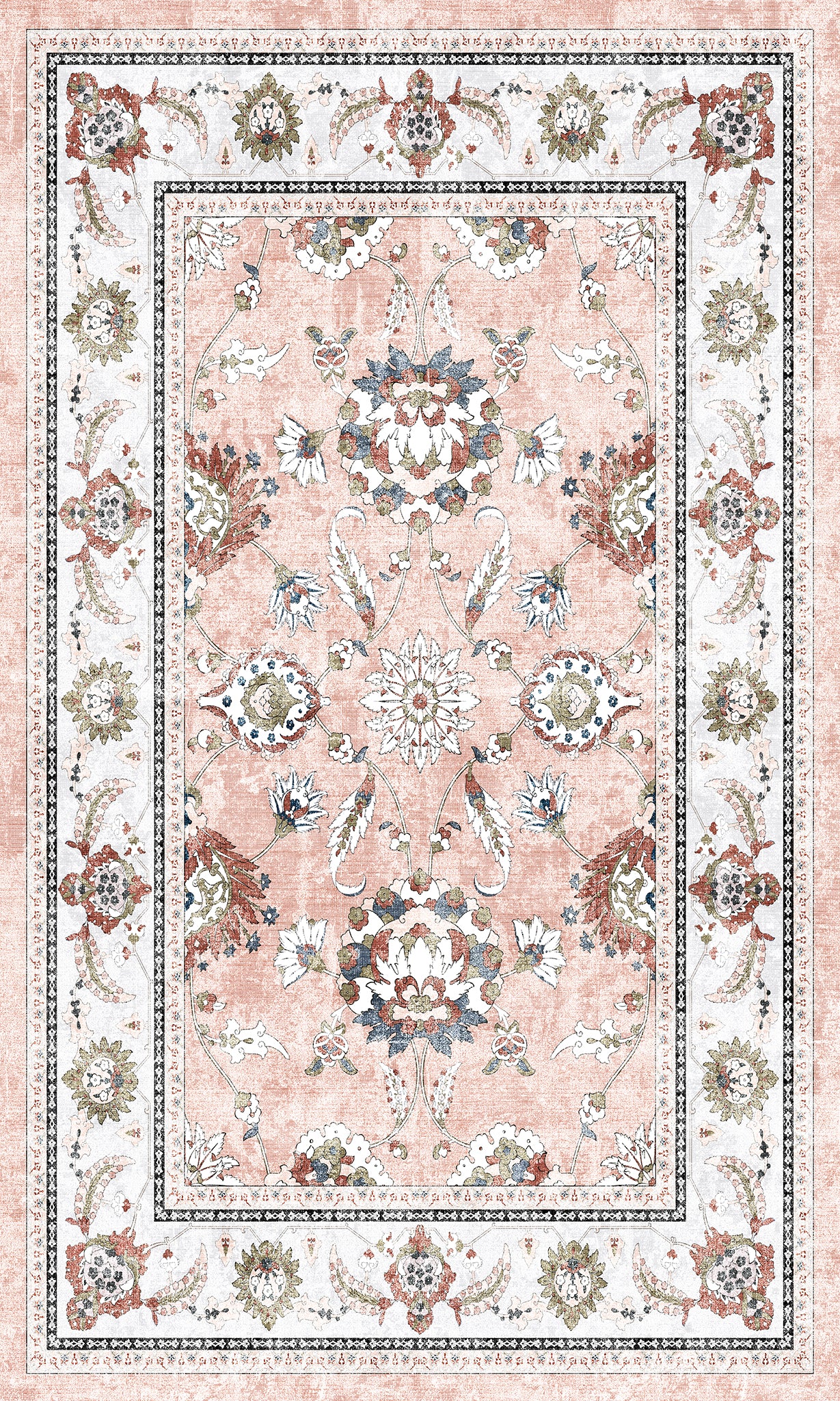 Cleo Traditional Floral Design Rug