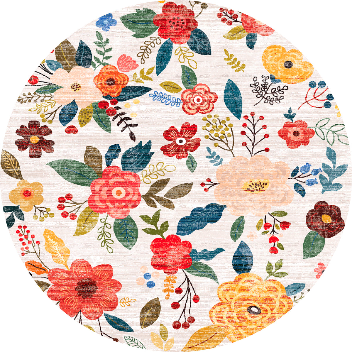 Lera Vintage Bloemenpatroon Vloerkleed