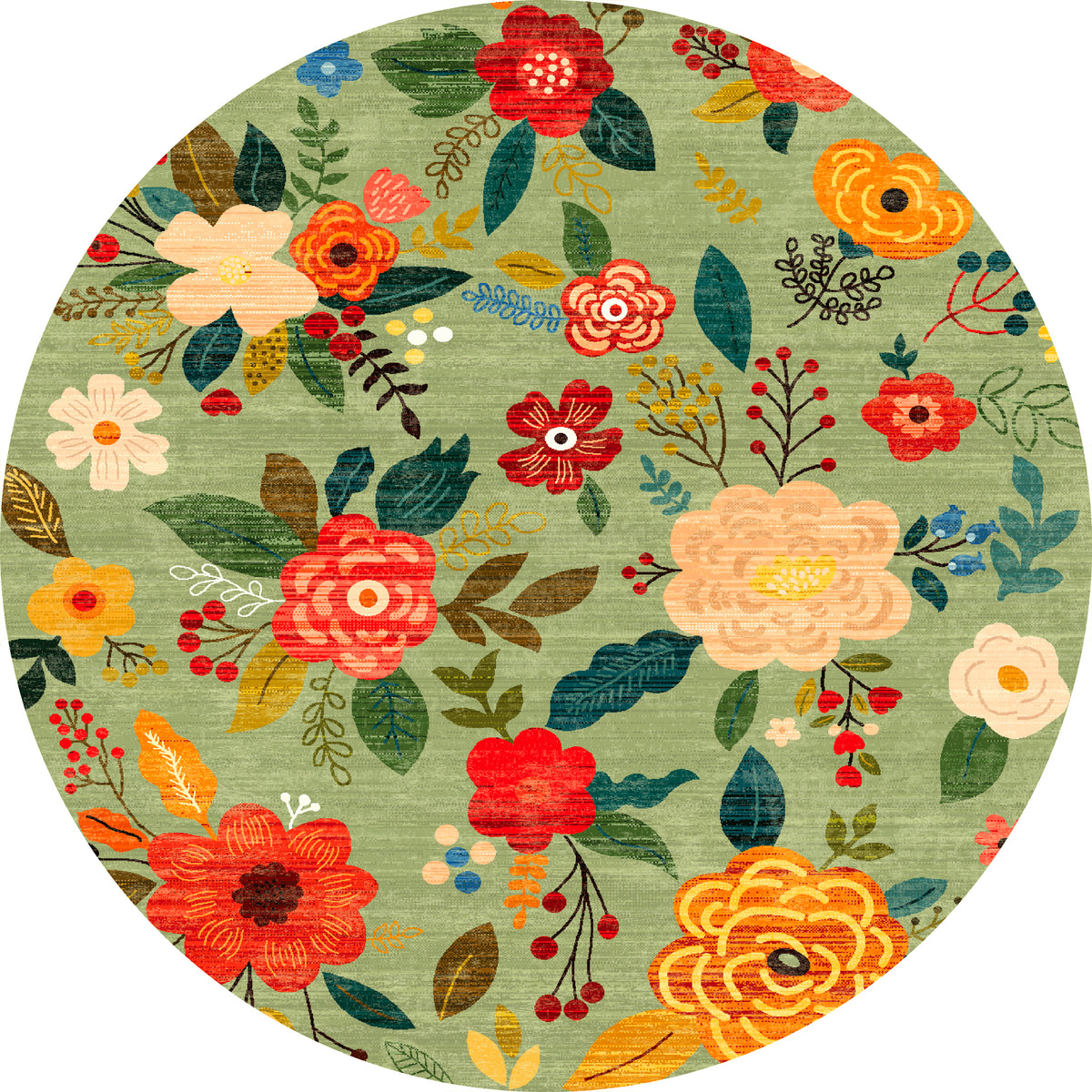 Lera Vintage Bloemenpatroon Vloerkleed