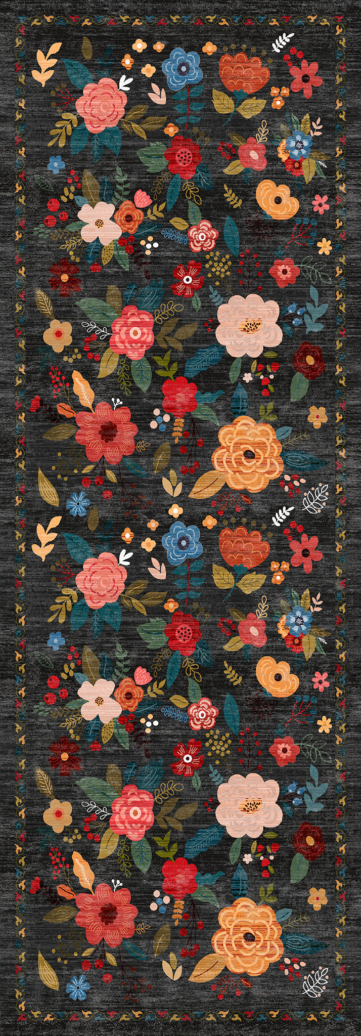 Lera Vintage Floral Pattern Rug