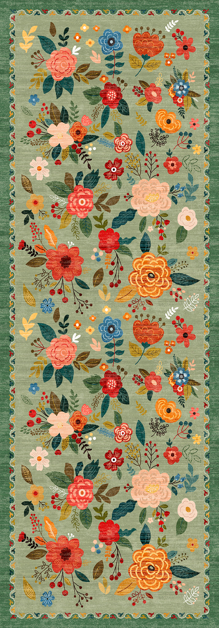 Lera Vintage Floral Pattern Rug