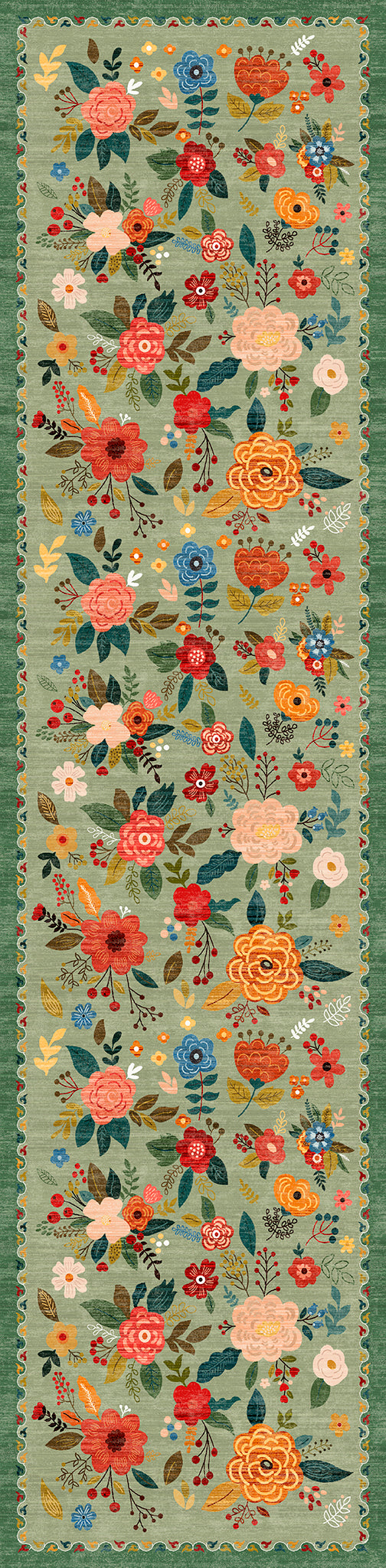 Lera Vintage Floral Pattern Rug