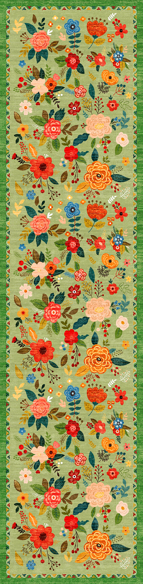 Lera Килим с винтидж флорална украса