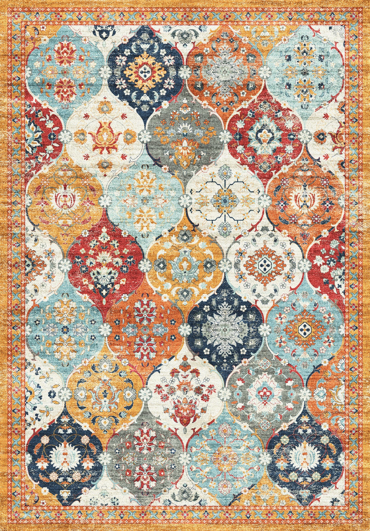Panel Design Rug Antoinette Vintage Panel Rug
