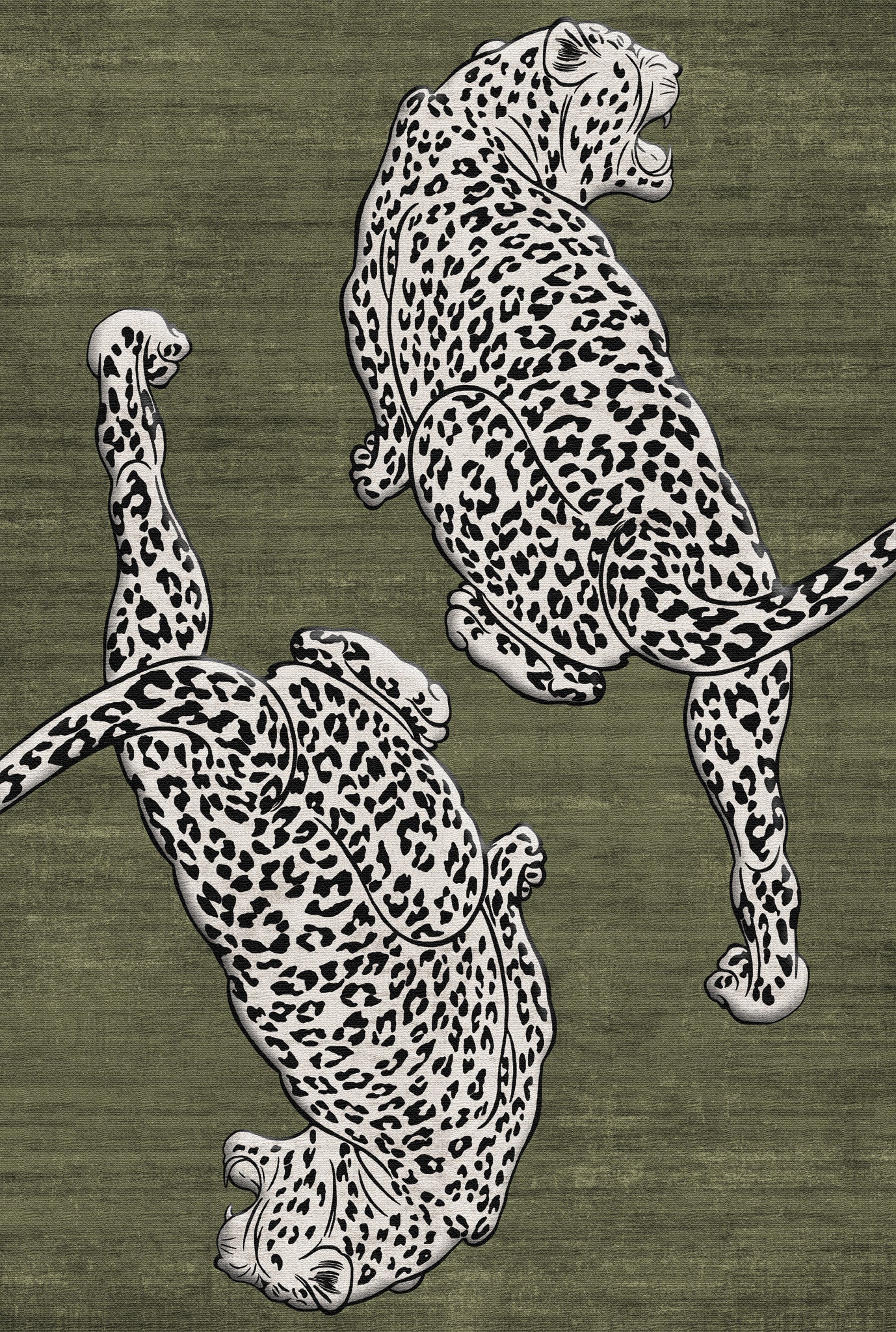 Cyrus Gewagter Teppich mit Leopardenmuster