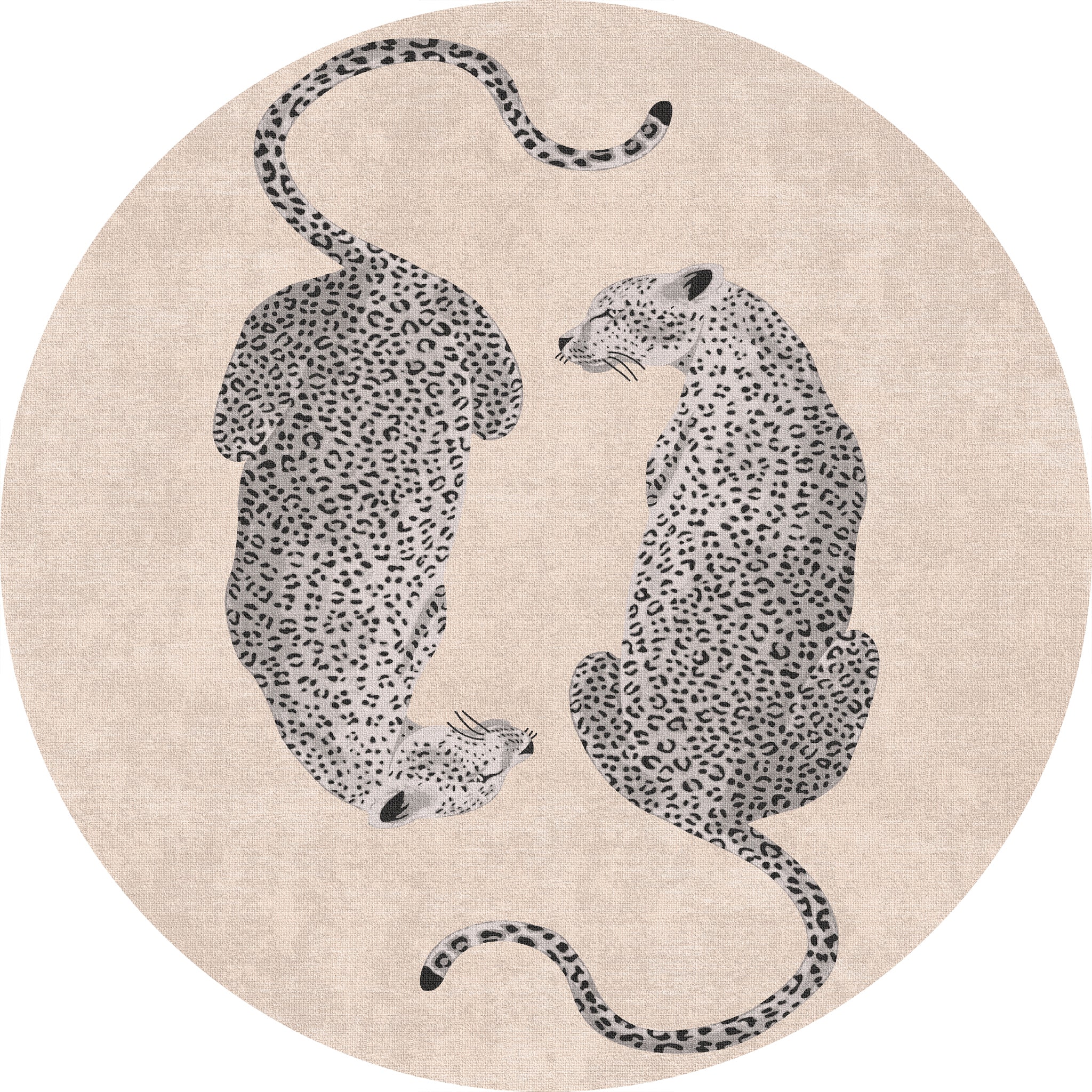 Sandy Chic Leopard Pattern Rug
