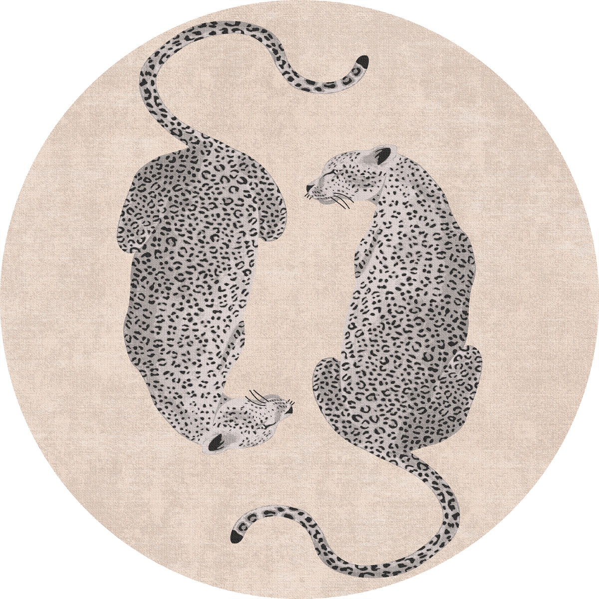 Sandy Chic Leopard Pattern Rug