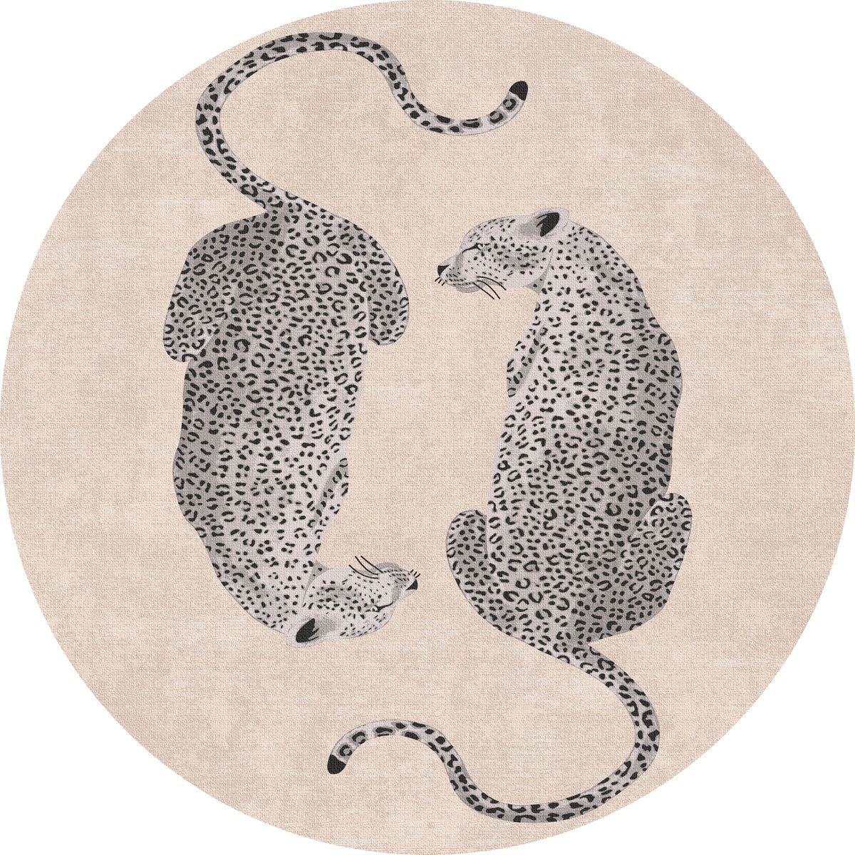 Sandy Chic Leopard Pattern Rug