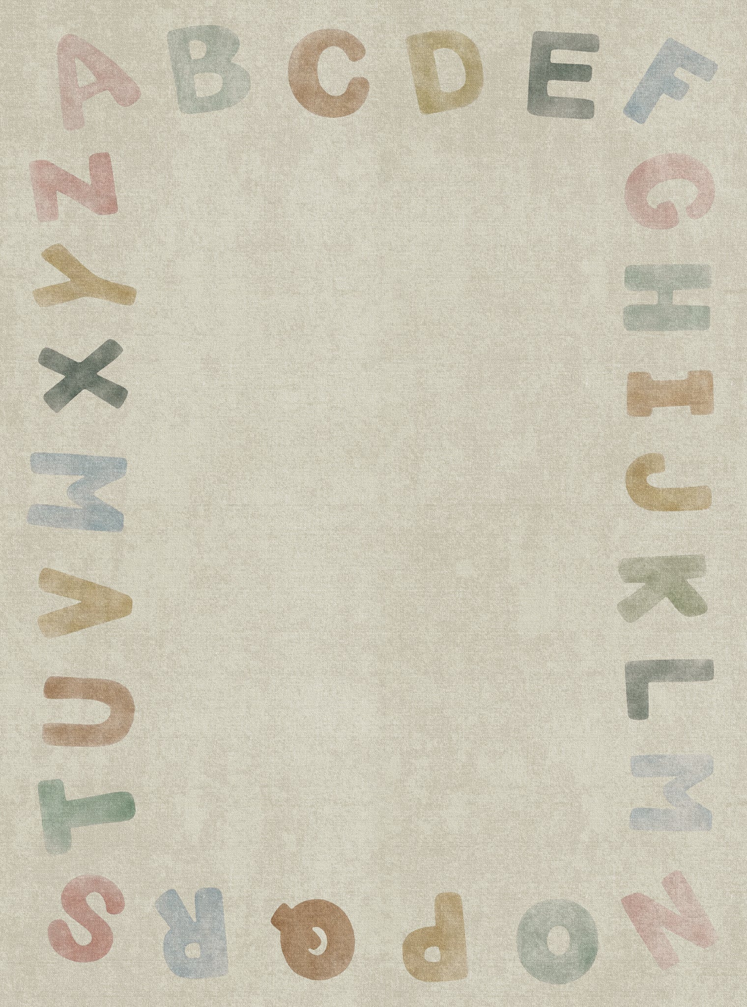 Izzy Alphabet Border Rug