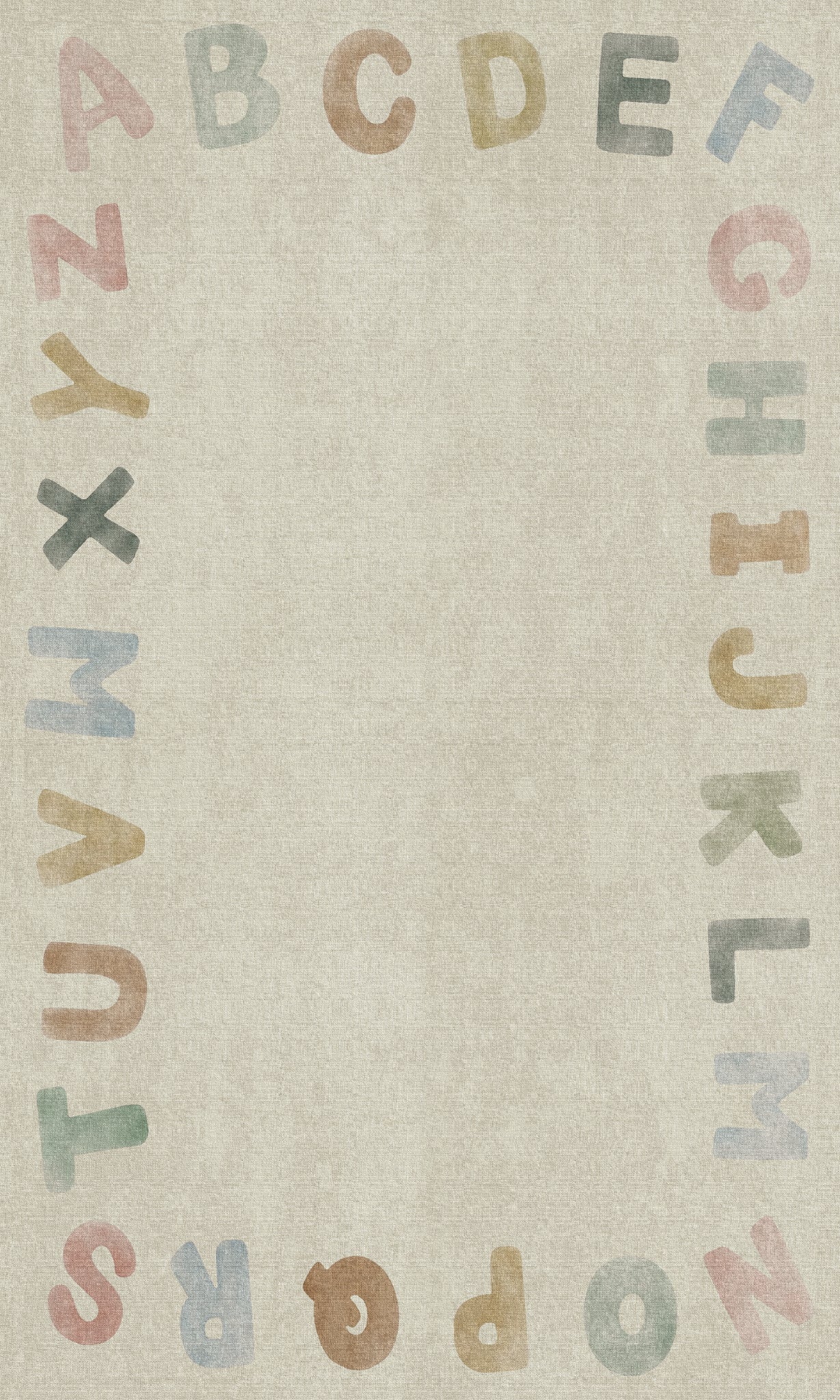 Izzy Alphabet Border Rug