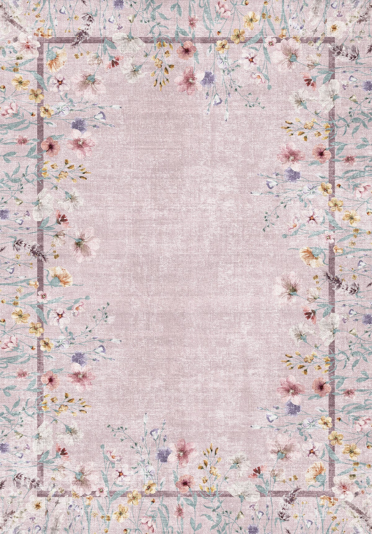 Anna Botanical Frame Rug