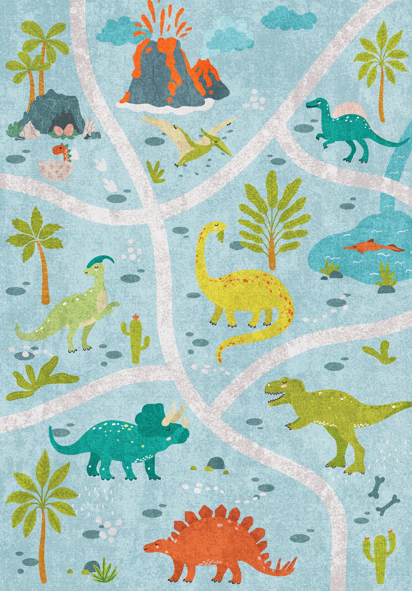 Luca Jurassic äventyr matta