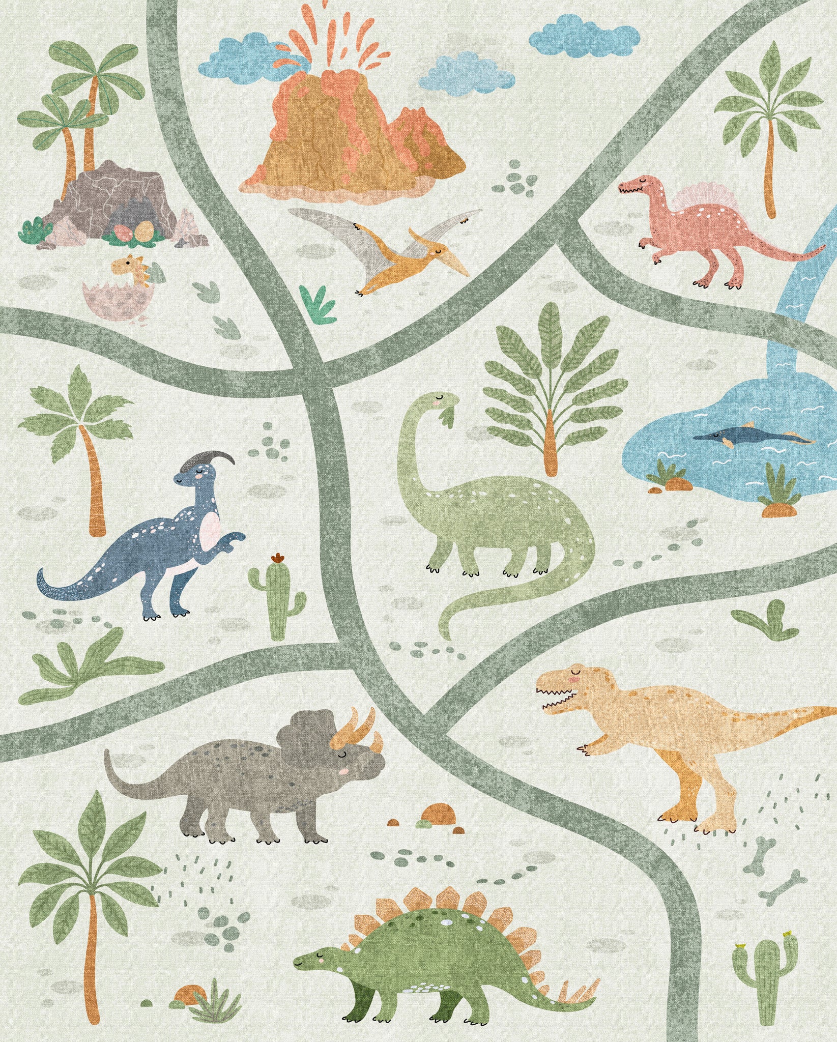 Luca Jurassic äventyr matta