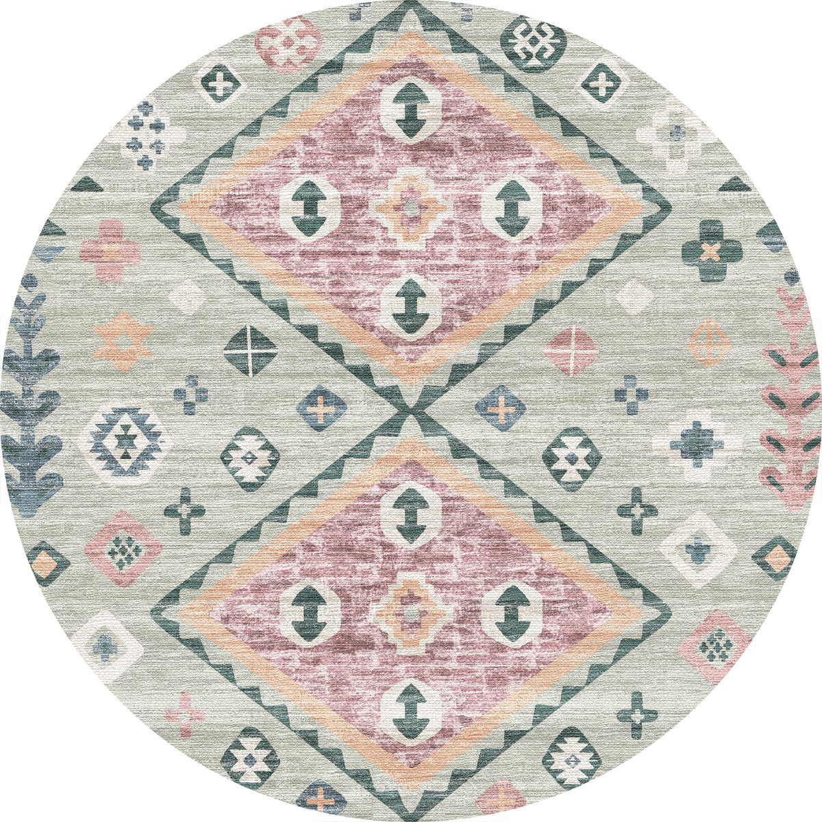 Amani Alfombra moderna Boho Diamond