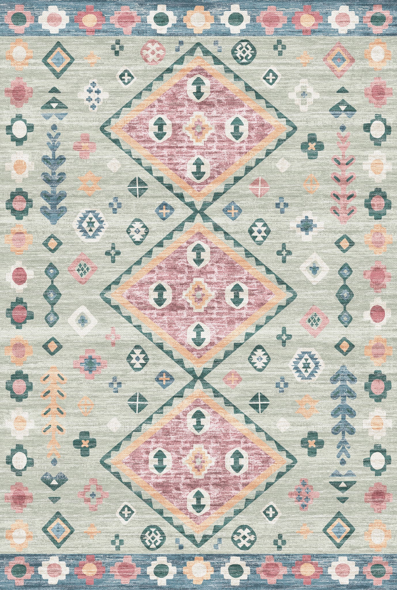 Amani Modern Boho Diamond Rug