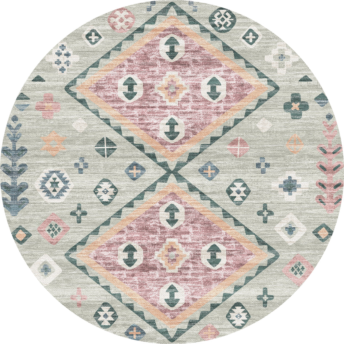 Amani Alfombra moderna Boho Diamond