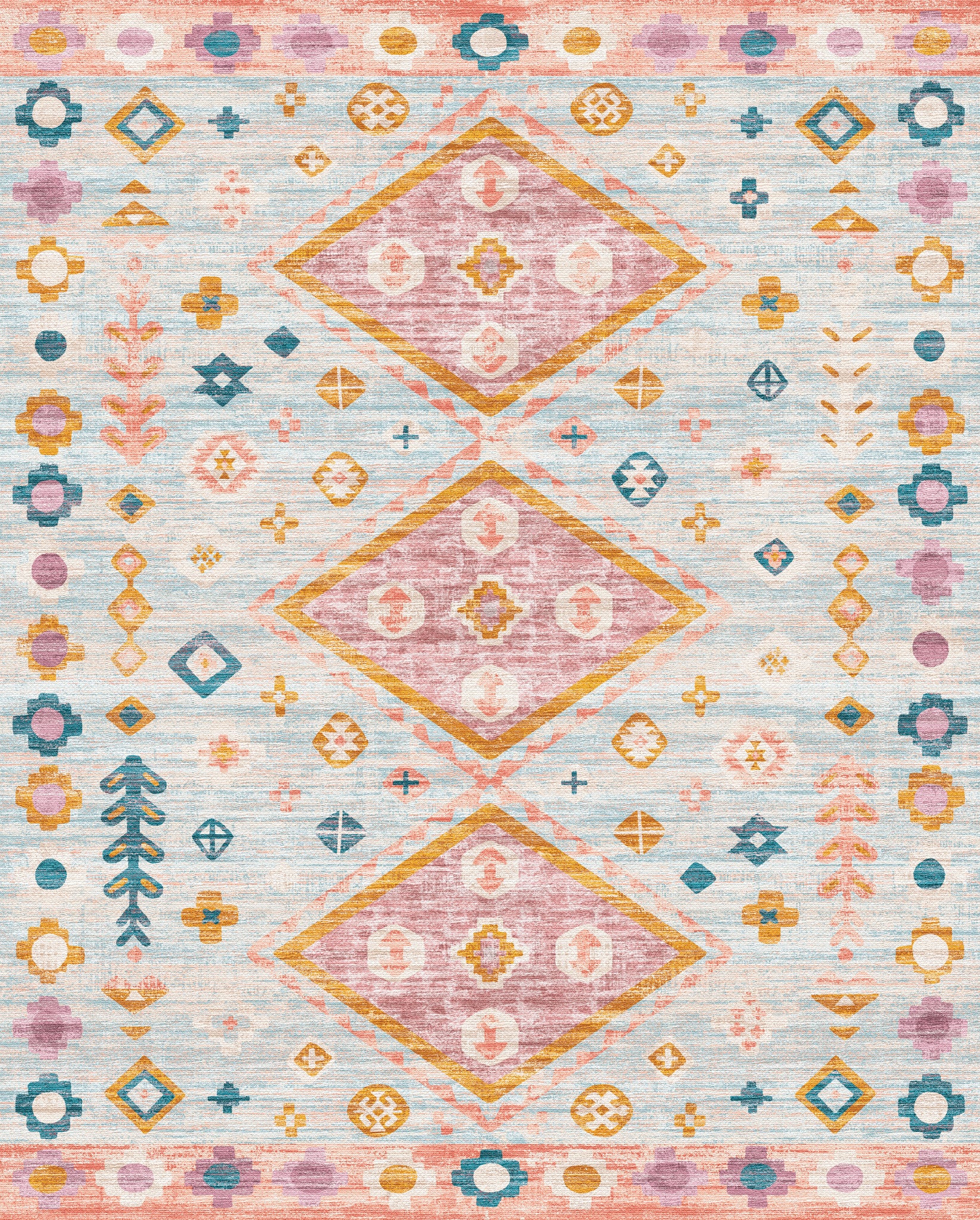 Amani Modern Boho Diamond Rug