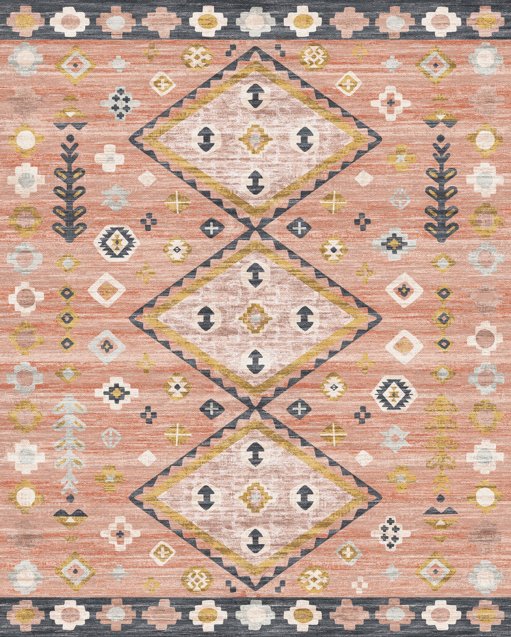 Amani Modern Boho Diamond Rug