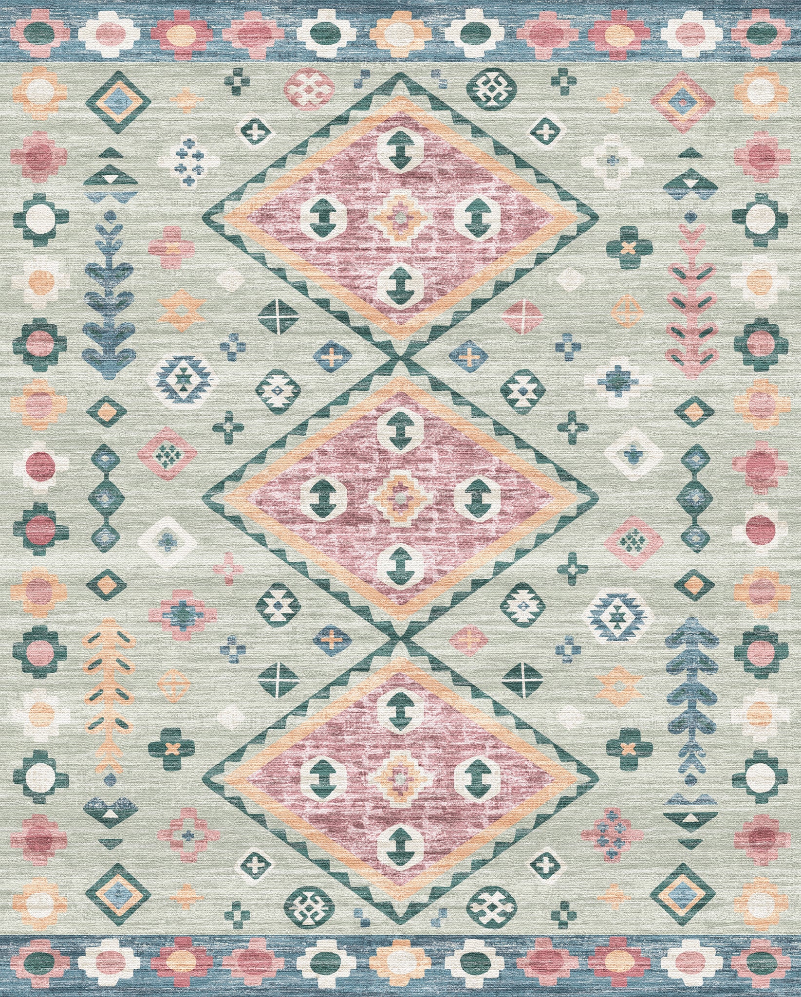 Amani Modern Boho Diamond Rug