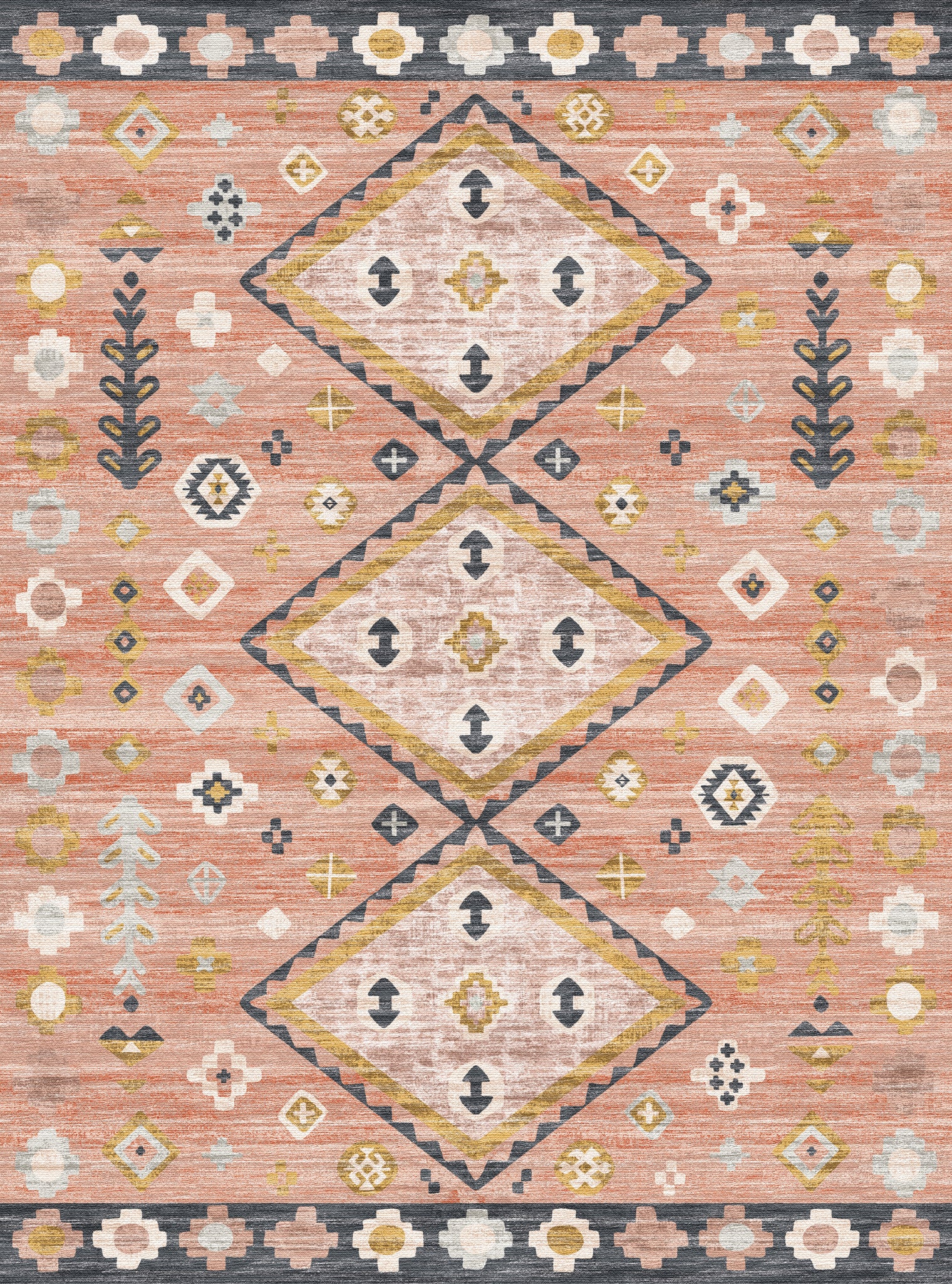 Amani Modern Boho Diamond Rug