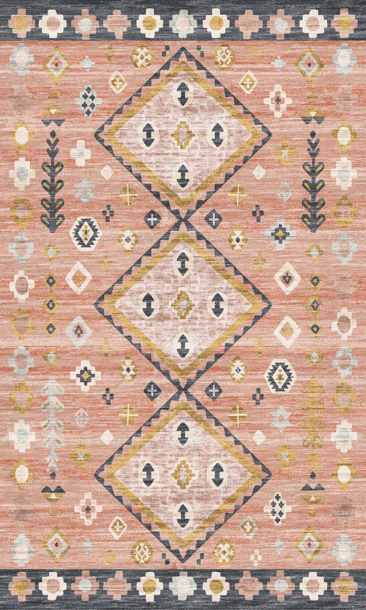 Amani Modern Boho Diamond Rug