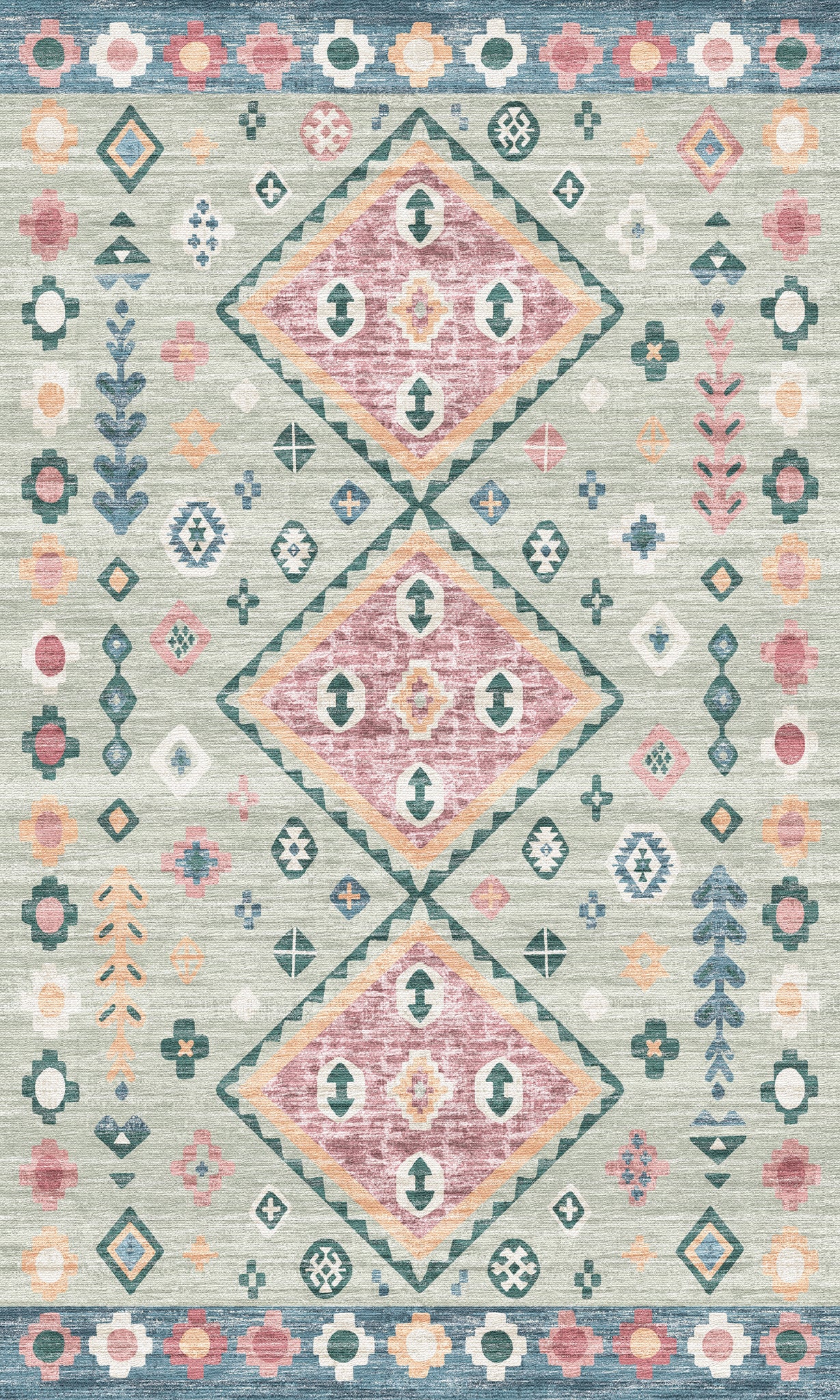 Amani Modern Boho Diamond Rug
