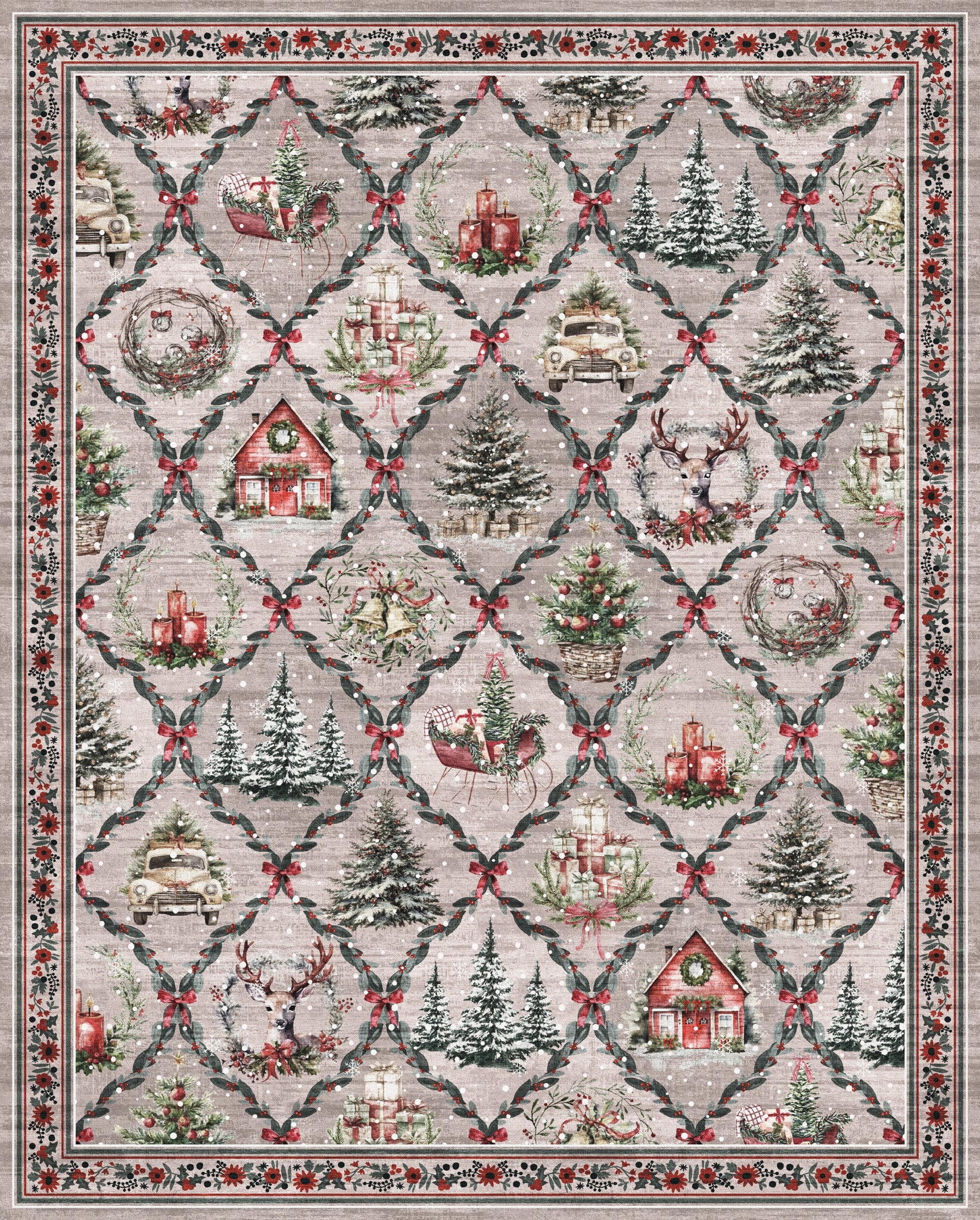 Jovie Коледен килим за къщички