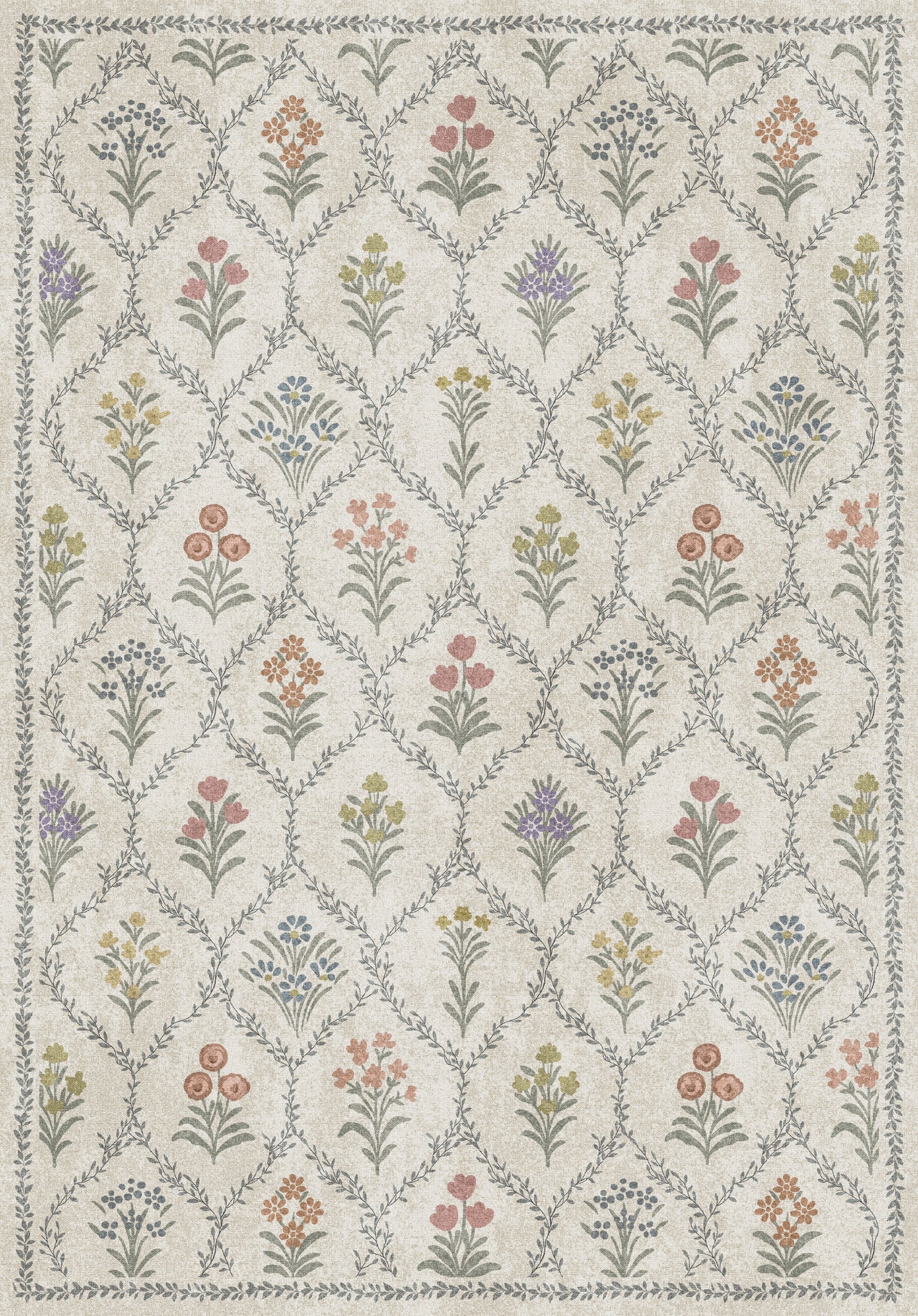 Millie Senovinis gėlių sodo kilimas