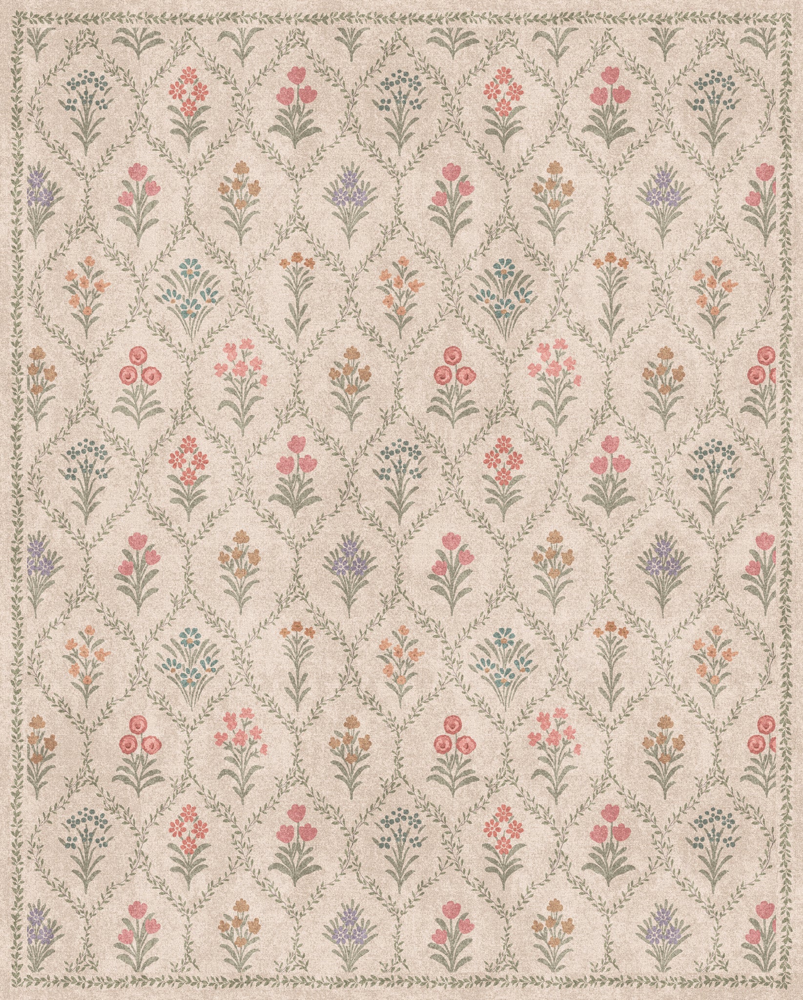 Millie Vintage Bloemen Tuinkleed