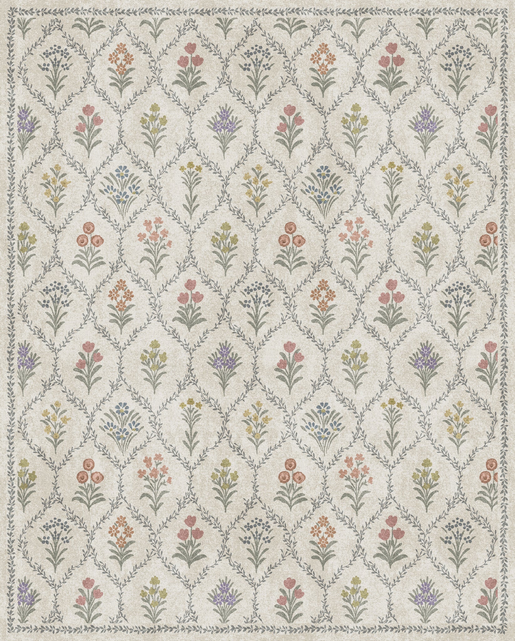 Millie Senovinis gėlių sodo kilimas